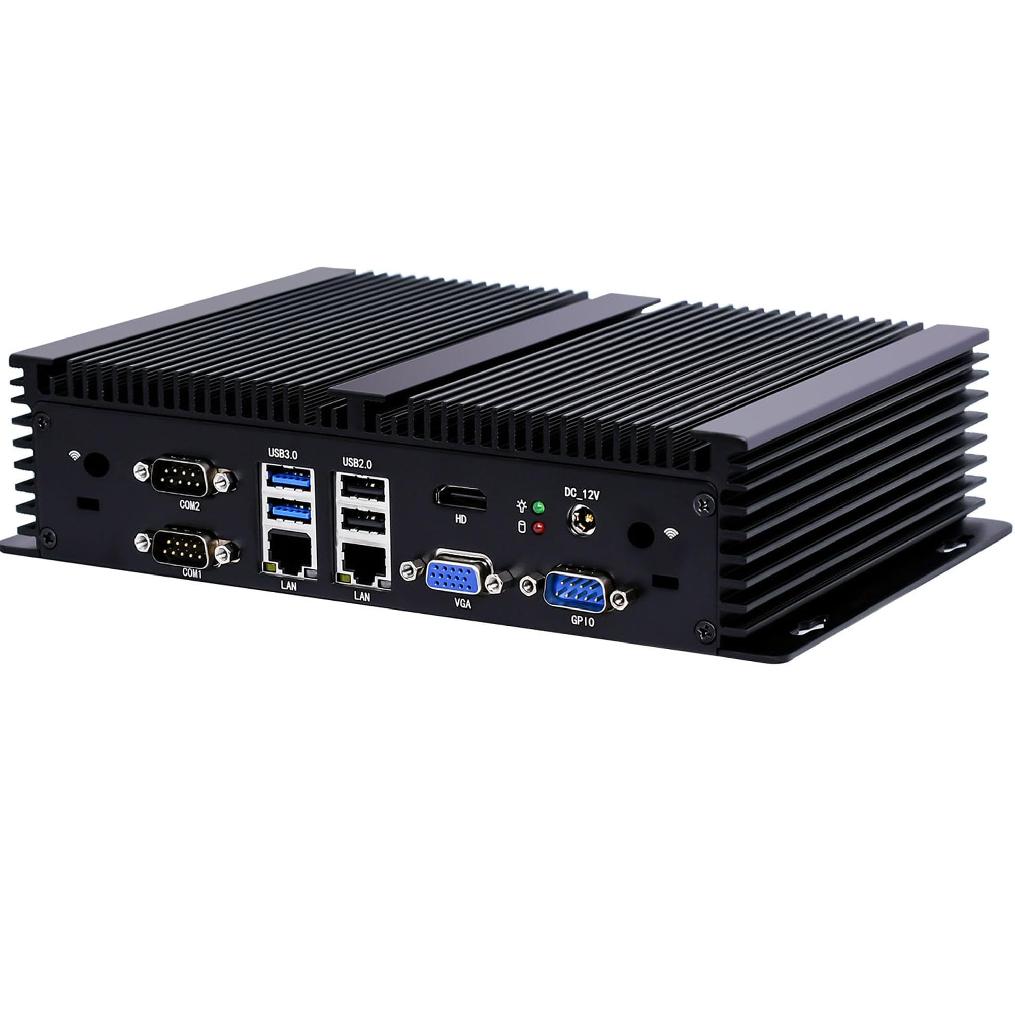 Fanless Mini Industrial PC, Intel Core I5 Windows 10 Pro, 8*USB, 6*COM ...