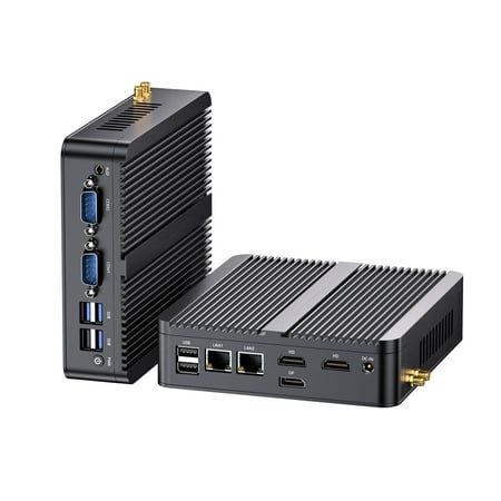 Fanless Mini PC,Industrial PC Windows 11 Pro,Mini Desktop Computer with N150(Up to 3.6GHz),16G RAM 512G SSD,WIFI6/BT5.2/USB3.0/RJ45/COM Ports/VESA