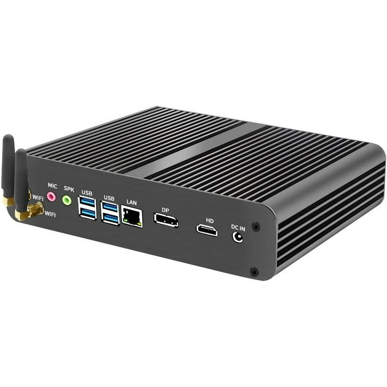 KingnovyPC 4K Fanless Mini PC, AMD Ryzen 5 4500U 6 Core, Win 11 Pro Mini  Desktop Computer 4K@60Hz Output, WiFi 6 BT5.2, 2*HDMI, 5*USB Gaming Office