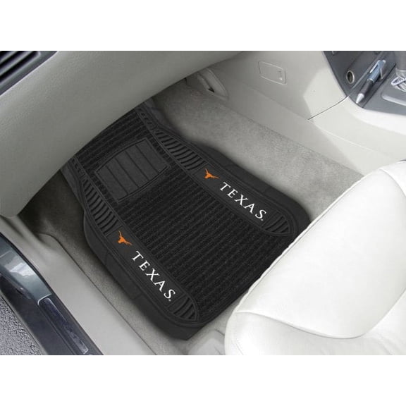Fanmats 13804 Texas Longhorns 2 Piece Deluxe Car Mat Set