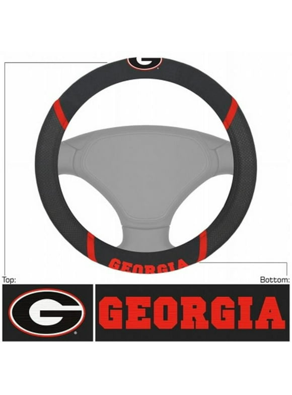 Fanmats 14813 Georgia Bulldogs Embroidered Steering Wheel Cover