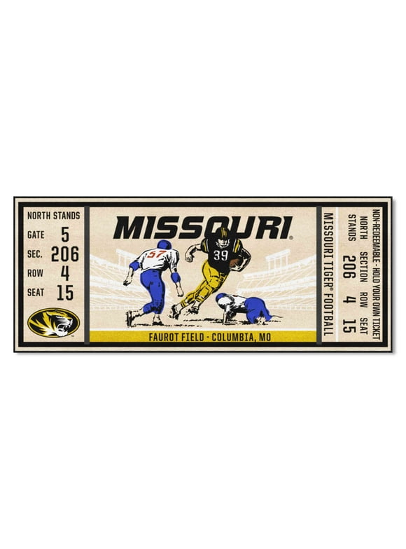 Fanmats 23159 University of Missouri Ticket Runner 30"x72"