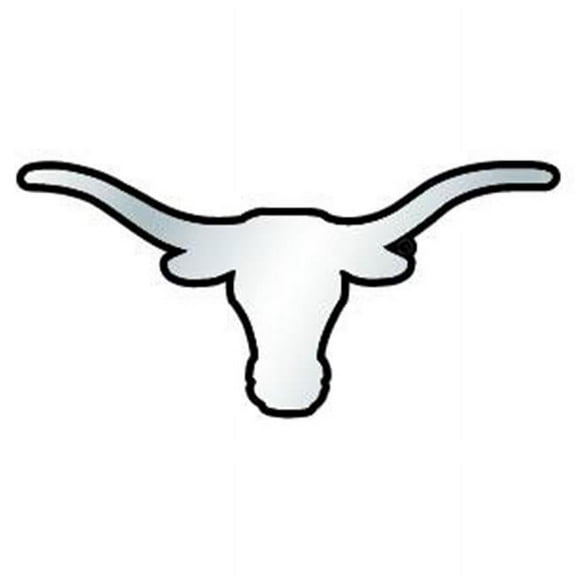 Fanmats 60321 Texas Longhorns Molded Chrome Plastic Emblem Longhorn Primary Logo