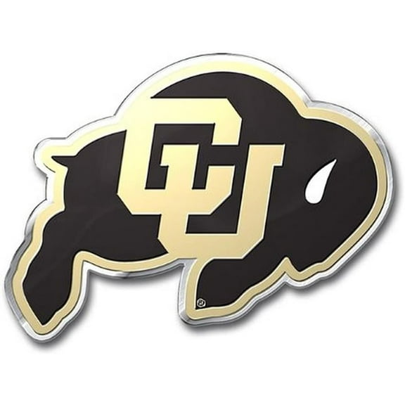University of Colorado Buffaloes Embossed Color Auto Emblem Aluminum Metal Raised Decal Sticker Full Adhesive Backing