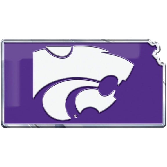 Fanmats 60868 Kansas State College Team Embossed State Emblem