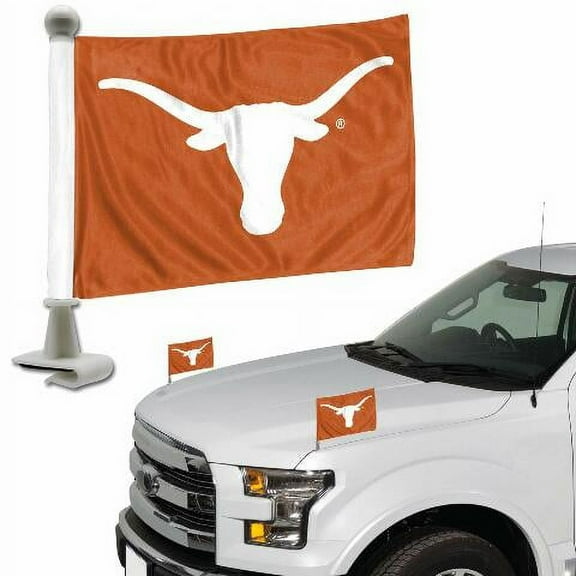 Fanmats 61930 Texas Longhorns Ambassador Car Flags 2PK Mini Auto Flags