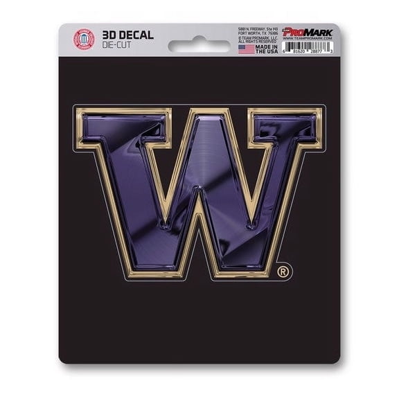 Fanmats 62844 Washington Huskies 3D Decal Sticker