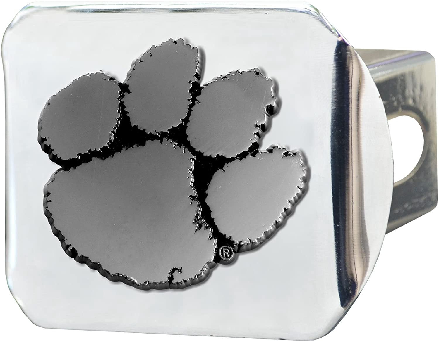 Fan Mats Clemson Tigers Chrome Metal Hitch Cover With Chrome Metal 3D