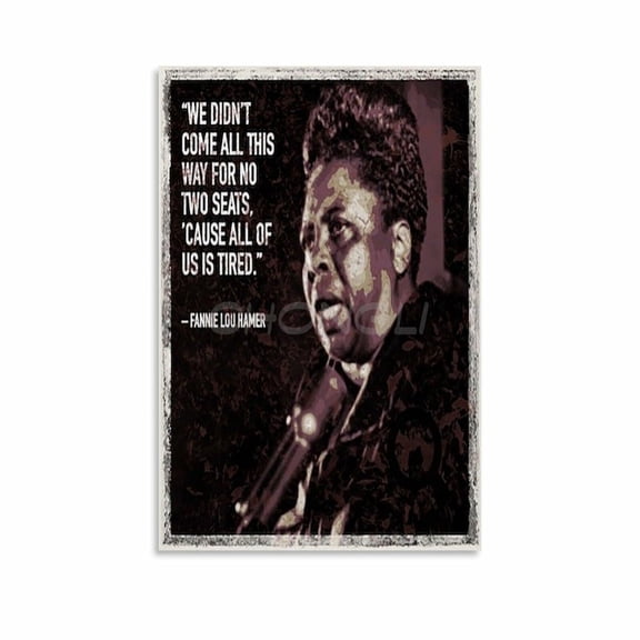 Fannie Lou Hamer Black History Month Posters Canvas Painting Wall Art Poster for Bedroom Living Room Decor
