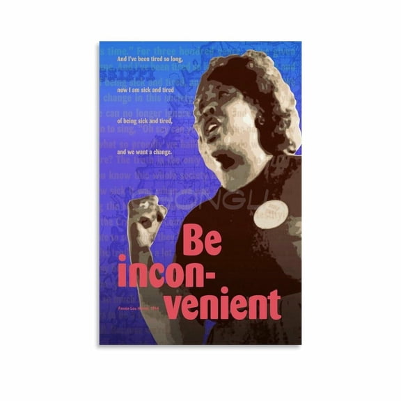 Fannie Lou Hamer Black History Month Posters Canvas Painting Wall Art Poster for Bedroom Living Room Decor