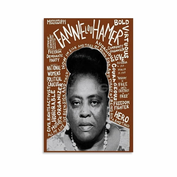 Fannie Lou Hamer Black History Month Posters   Canvas Painting Wall Art Poster for Bedroom Living Room Decor