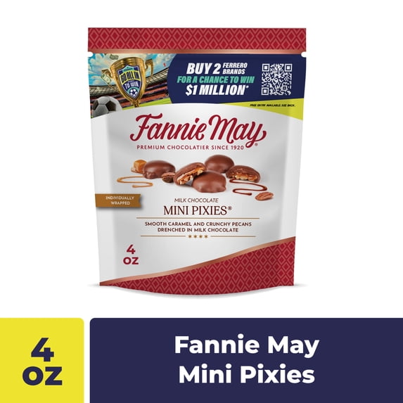 Fannie May, Milk Chocolate Candy, Mini Pixies, 4 oz Bag