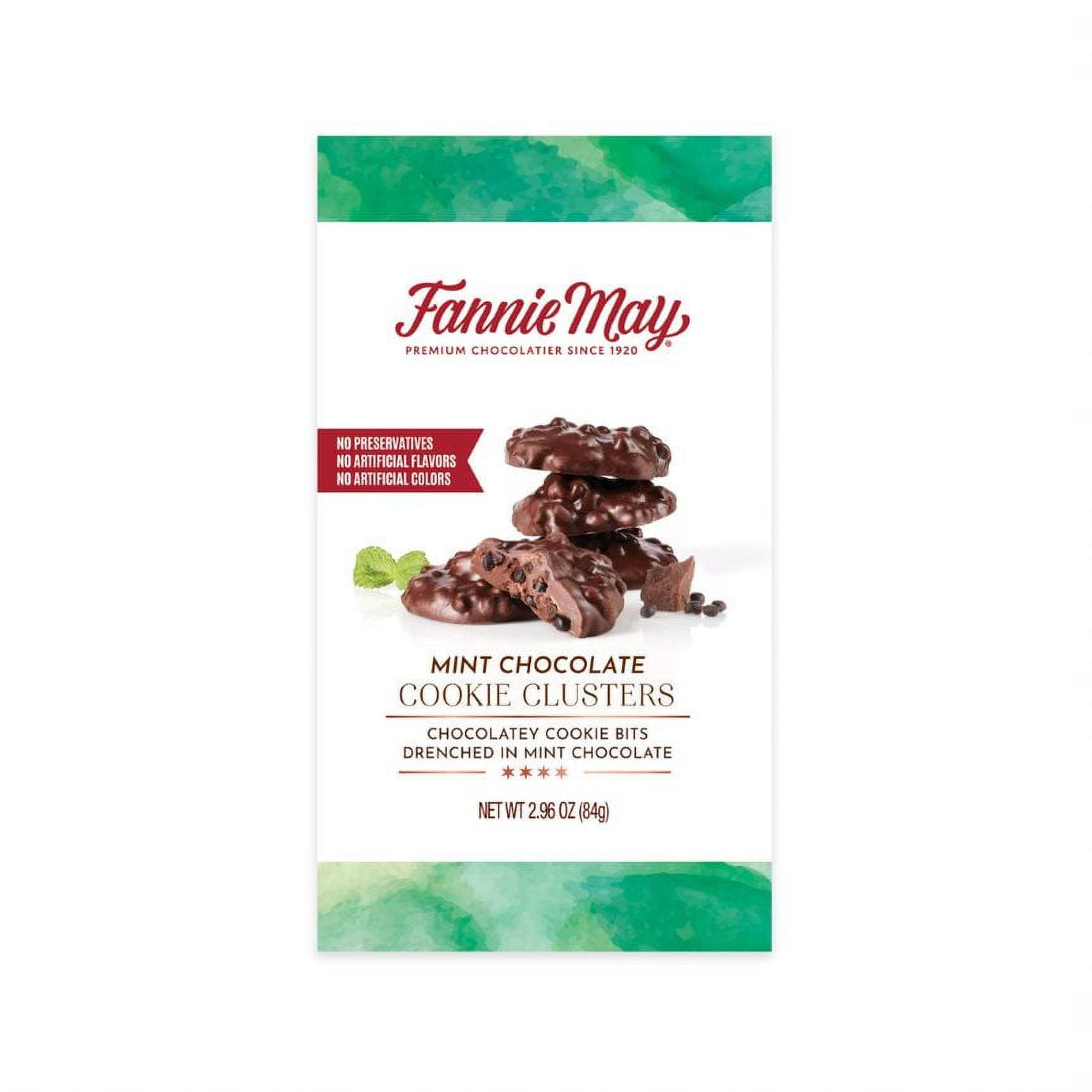 Fannie May Milk Chocolate Candy Mint Cookie Cluster Great for