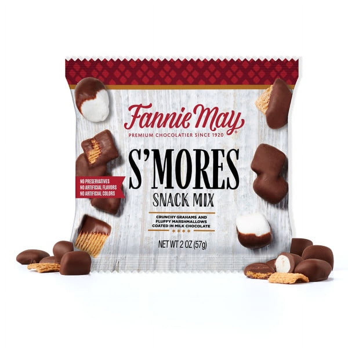 Fannie May, Milk Chocolate Candy, S'mores Snack Mix, 2 oz Gift Bag