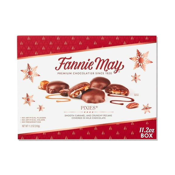 Fannie May, Milk Chocolate Holiday Gifts, Pixies, Holiday Chocolate Gift Box, 11.2 oz