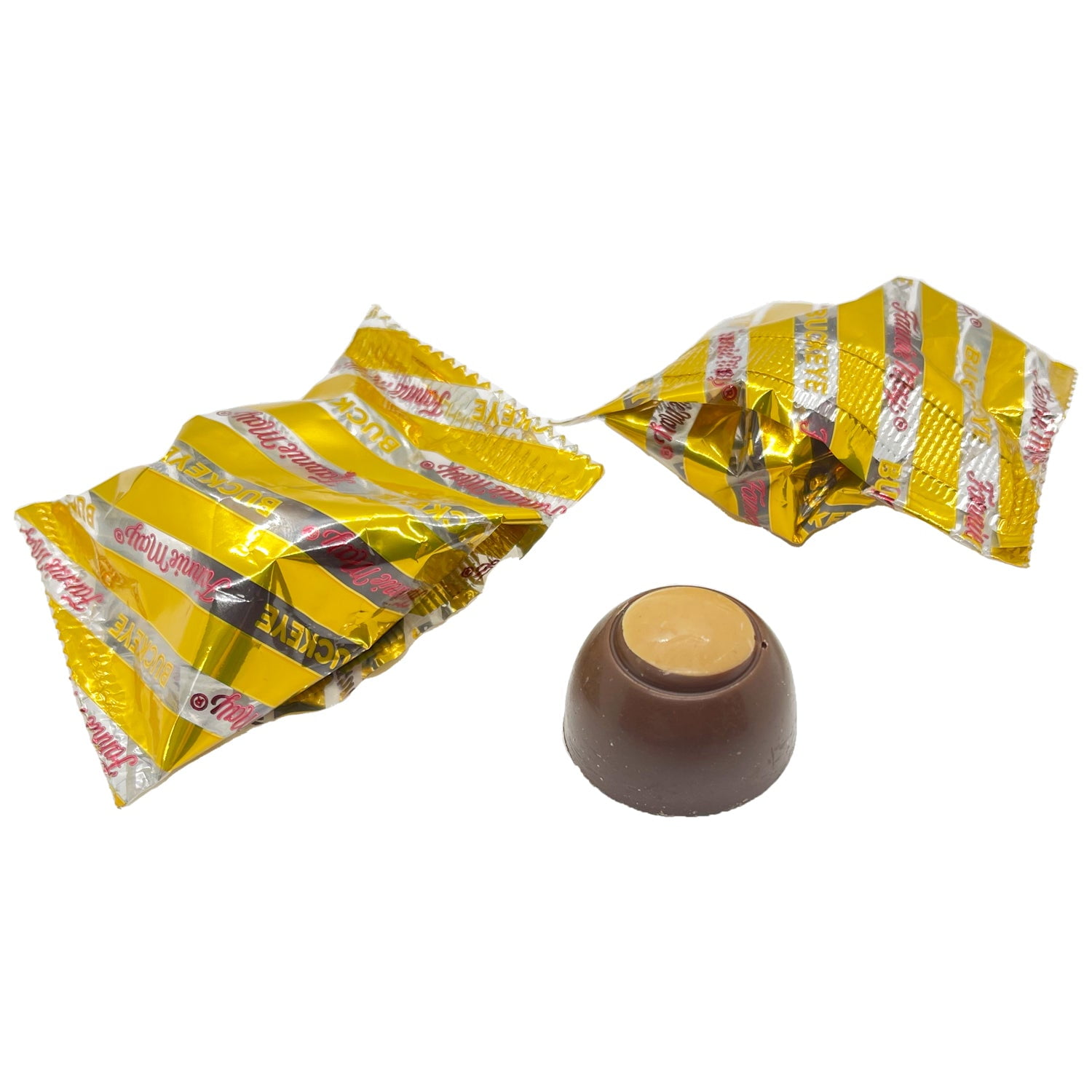 Fannie May Milk Chocolate and Peanut Butter Buckeye 1 Lb. Gold Box