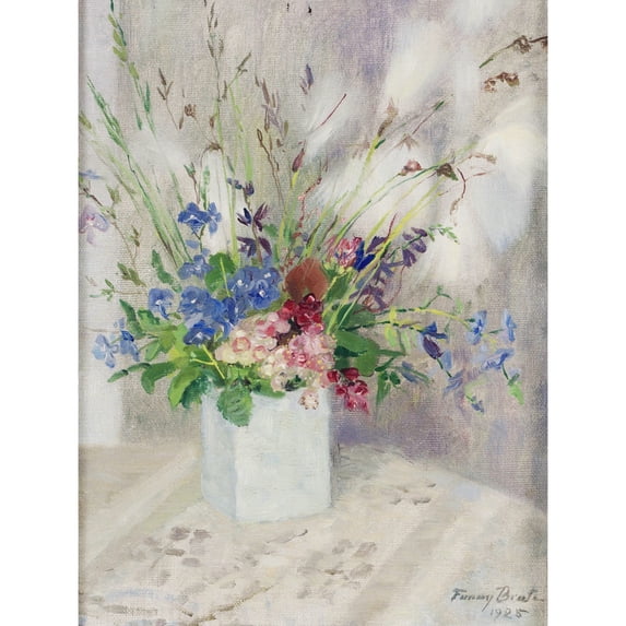 Fanny Brate Flowers In Vase Bouquet Painting Extra Large XL Wall Art Poster Print