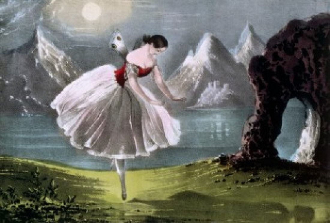 Fanny Ellsler in the Shadow Dance Currier and Ives color lithograph (1857-1907) Washington DC Library of Congress Canvas Art - Currier and Ives (18 x 24)