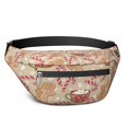 thumbnail image 1 of Fanny Pack Beige Christmas Gingerbread Man Pattern Waist Pack Bag,Running Cross Bag,Waterproof Large Fanny Packs for Women Men for Travel Running Hiking Cycling, 1 of 6