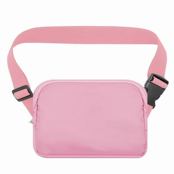 Fanny Pack Belt Bags for Women - Men Small Waist Bag Travel Running Crossbody Bag with Adjustable Strap (Pink)