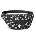 thumbnail image 1 of Fanny Pack Black Halloween Ghost Pumpkin Pattern Waist Pack Bag,Running Cross Bag,Waterproof Large Fanny Packs for Women Men for Travel Running Hiking Cycling, 1 of 6
