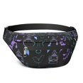 thumbnail image 1 of Fanny Pack Black Halloween Ghost Spider Pattern Waist Pack Bag,Running Cross Bag,Waterproof Large Fanny Packs for Women Men for Travel Running Hiking Cycling, 1 of 6