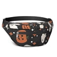 thumbnail image 1 of Fanny Pack Black Halloween Ghosts and Pumpkins Waist Pack Bag,Running Cross Bag,Waterproof Large Fanny Packs for Women Men for Travel Running Hiking Cycling, 1 of 6