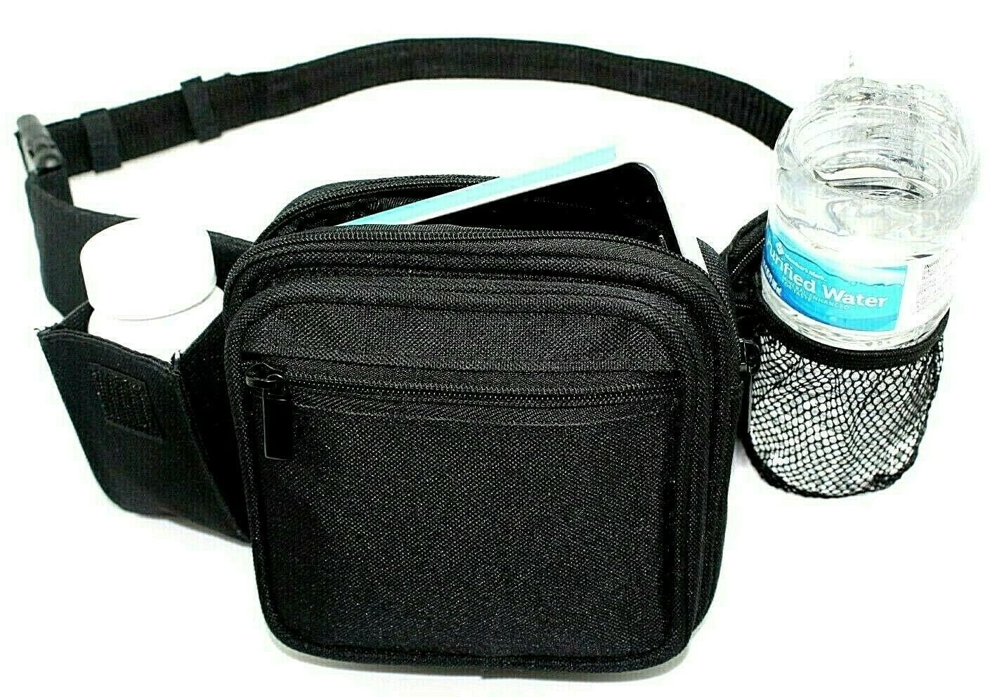 Waterfly Fanny Pack Waist Bag: 3.5L Waist Bag with One Water Bottle Holder for Man Woman Travelling Hiking Walking, Adult Unisex, Size: Large, Gray