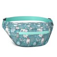 thumbnail image 1 of Fanny Pack Blue Christmas Polar Bear Pattern Waist Pack Bag,Running Cross Bag,Waterproof Large Fanny Packs for Women Men for Travel Running Hiking Cycling, 1 of 6