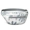 thumbnail image 1 of Fanny Pack Blue Christmas Snowflake Pattern Waist Pack Bag,Running Cross Bag,Waterproof Large Fanny Packs for Women Men for Travel Running Hiking Cycling, 1 of 6