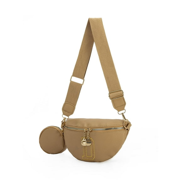 Fanny Pack Crossbody Bags with Initial Letter Patch Cute Stuff Birthday Gifts for Teenager Girls Cool Stuff for Teens Trendy Preppy Stuff for Teen Girls