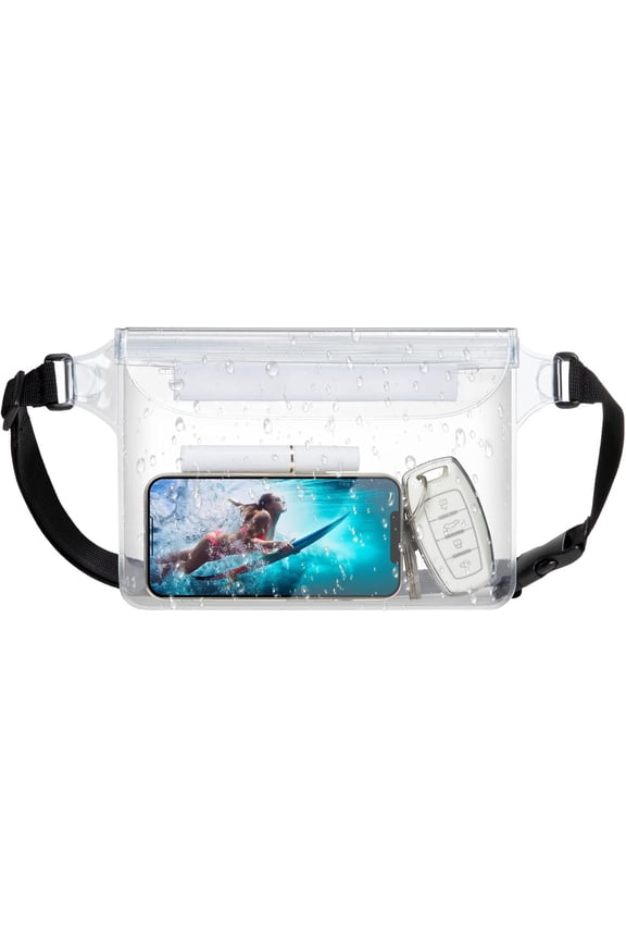 Fanny Pack - Cruise Essentials 2026 - Pouch with Adjustable Strap, Triple Zipper Roll-Top Dry Bag for Phone, Keep Passport Valuables Dry for Beach Kayaking Boating