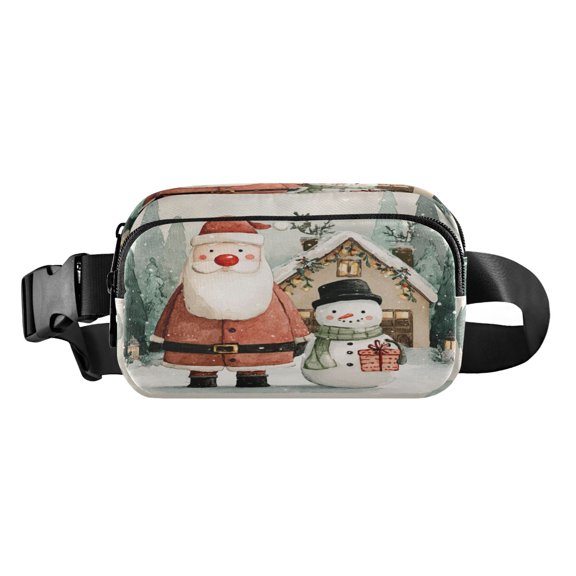 Fanny Pack Fashion Waist Packs Women's Waist Packs Men's Waist Packs Youth's Waist Packs Mobile Wallet Travel Shopping Running Hiking Fanny Pack Beautiful Red Santa Claus