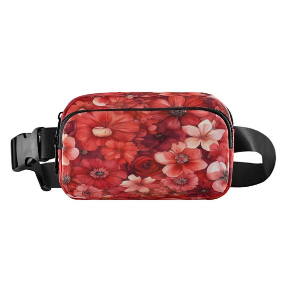 Fanny Pack Fashion Waist Packs Women's Waist Packs Men's Waist Packs Youth's Waist Packs Mobile Wallet Travel Shopping Running Hiking Fanny Pack Cartoon Red Flowers Seamless