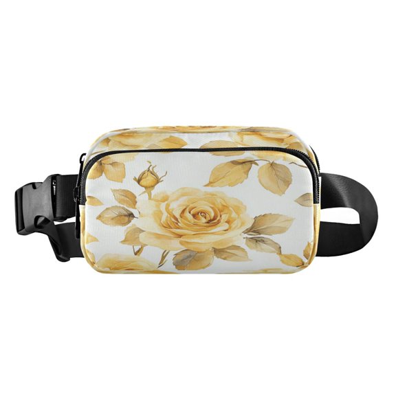 Fanny Pack Fashion Waist Packs Women's Waist Packs Men's Waist Packs Youth's Waist Packs Mobile Wallet Travel Shopping Running Hiking Fanny Pack Cartoon Yellow Roses