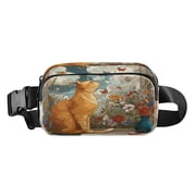 Fanny Pack Fashion Waist Packs Womens Waist Packs Mens Waist Packs Youths Waist Packs Mobile Wallet Travel Shopping Running Hiking Fanny Pack Charming Feline Breeze