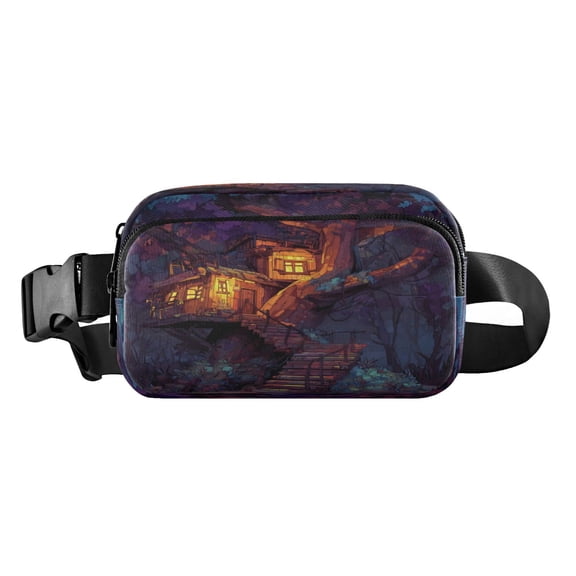 Fanny Pack Fashion Waist Packs Women's Waist Packs Men's Waist Packs Youth's Waist Packs Mobile Wallet Travel Shopping Running Hiking Fanny Pack Enchanted Cabin Glowing Woods