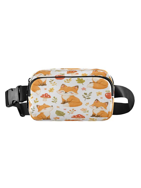 Fanny Pack Fashion Waist Packs Women's Waist Packs Men's Waist Packs Youth's Waist Packs Mobile Wallet Travel Shopping Running Hiking Fanny Pack Fox Orange Cartoon