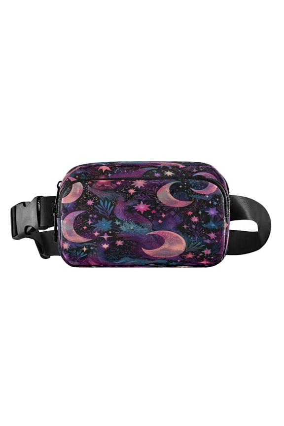 Fanny Pack Fashion Waist Packs Women's Waist Packs Men's Waist Packs Youth's Waist Packs Mobile Wallet Travel Shopping Running Hiking Fanny Pack Purple Moon