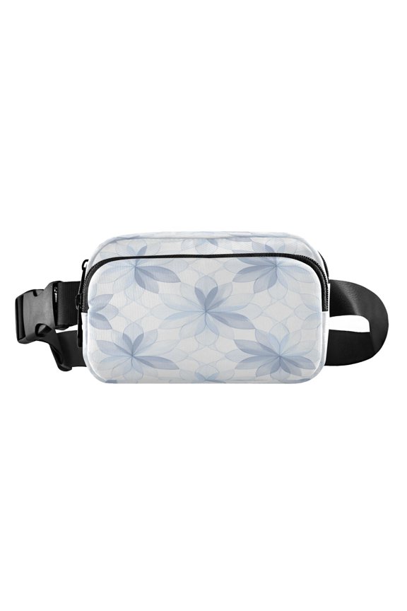 Fanny Pack Fashion Waist Packs Women's Waist Packs Men's Waist Packs Youth's Waist Packs Mobile Wallet Travel Shopping Running Hiking Fanny Pack Soft Blue Grey Delicate Blooms