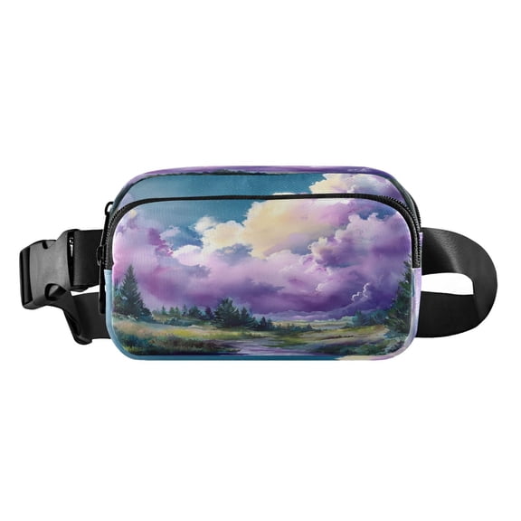 Fanny Pack Fashion Waist Packs Women's Waist Packs Men's Waist Packs Youth's Waist Packs Mobile Wallet Travel Shopping Running Hiking Fanny Pack Watercolor Cloud