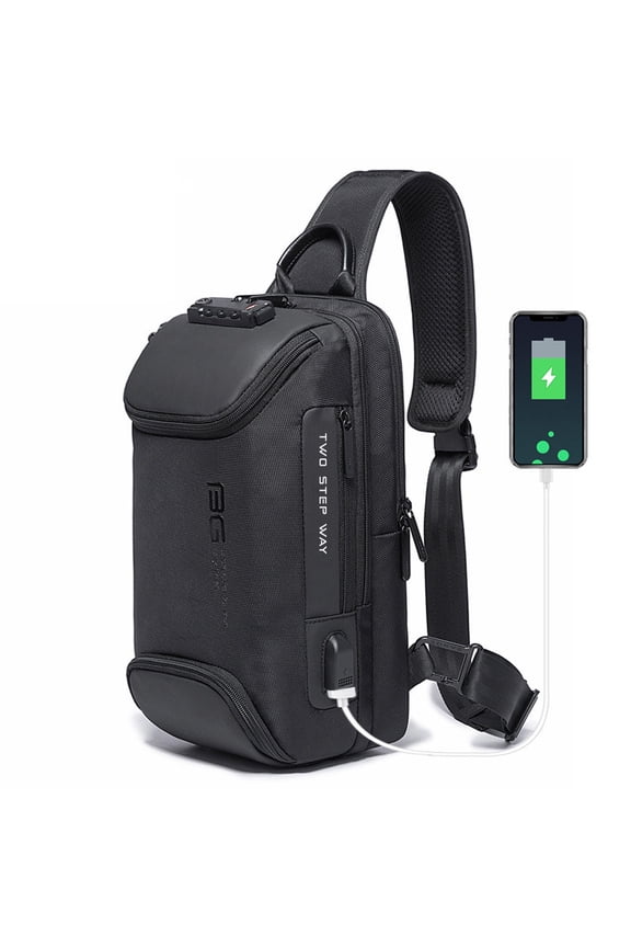 Fanny Pack For Men Waist Chest Bag Sling Bag Mens College,Black