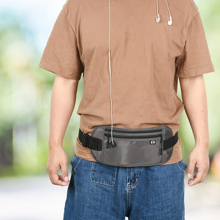 Fanny Pack For Men Women Travel Passport Wallet Bag For Cell Phone Belt Bag For Travel Walking Running Hiking Cycling