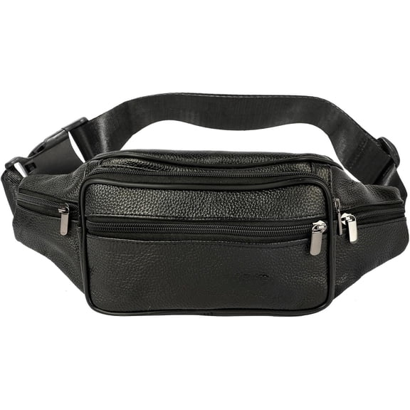 Fanny Pack For Men and Women Multiple Pockets  Bag with Adjustable Strap for Travel Casual  Hiking Cycling Fishing Running Black Belt Bag