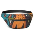 thumbnail image 1 of Fanny Pack Halloween Colorful Jack Lanterns Waist Pack Bag,Running Cross Bag,Waterproof Large Fanny Packs for Women Men for Travel Running Hiking Cycling, 1 of 6