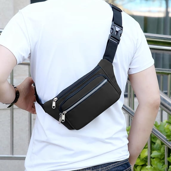 Fanny Pack for Men, Multi-Functional Water-Resistant Waist Bag, Adjustable Crossbody Bag for Travel, Sports, and Everyday Use, Lightweight Compact Design, Secure Phone & Essentials Holder