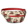 thumbnail image 1 of Fanny Pack Multicolor Christmas Floral Pattern Waist Pack Bag,Running Cross Bag,Waterproof Large Fanny Packs for Women Men for Travel Running Hiking Cycling, 1 of 6
