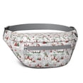 thumbnail image 1 of Fanny Pack Multicolor Christmas Gnome Pattern Waist Pack Bag,Running Cross Bag,Waterproof Large Fanny Packs for Women Men for Travel Running Hiking Cycling, 1 of 6