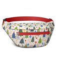 thumbnail image 1 of Fanny Pack Multicolor Christmas Tree and Ornament Pattern Waist Pack Bag,Running Cross Bag,Waterproof Large Fanny Packs for Women Men for Travel Running Hiking Cycling, 1 of 6