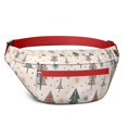 thumbnail image 1 of Fanny Pack Multicolor Christmas Tree Pattern Waist Pack Bag,Running Cross Bag,Waterproof Large Fanny Packs for Women Men for Travel Running Hiking Cycling, 1 of 6